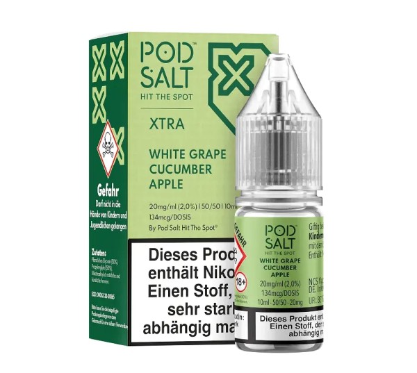 Pod Salt X - White Grape Cucumber Apple - Nikotinsalz - 20mg/ml